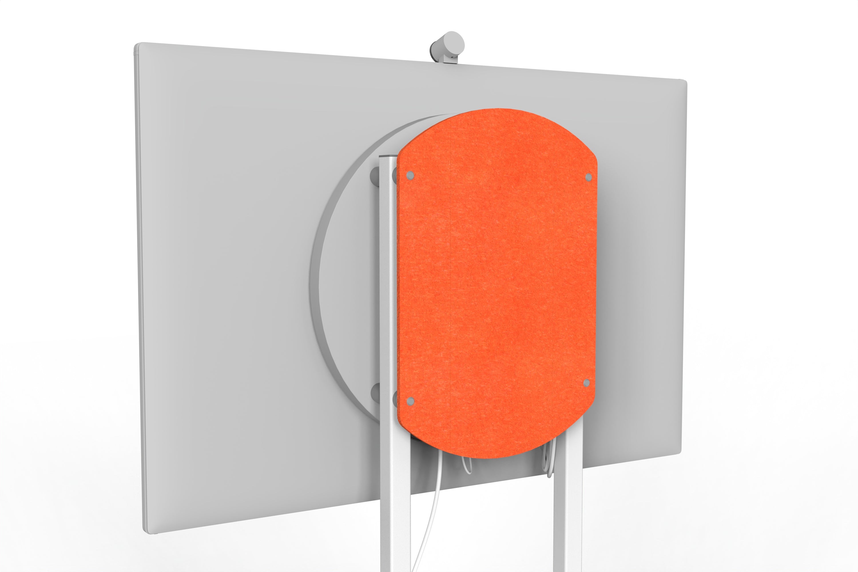 Heckler Rolling Stand for Surface Hub 3 in Aries finish.
