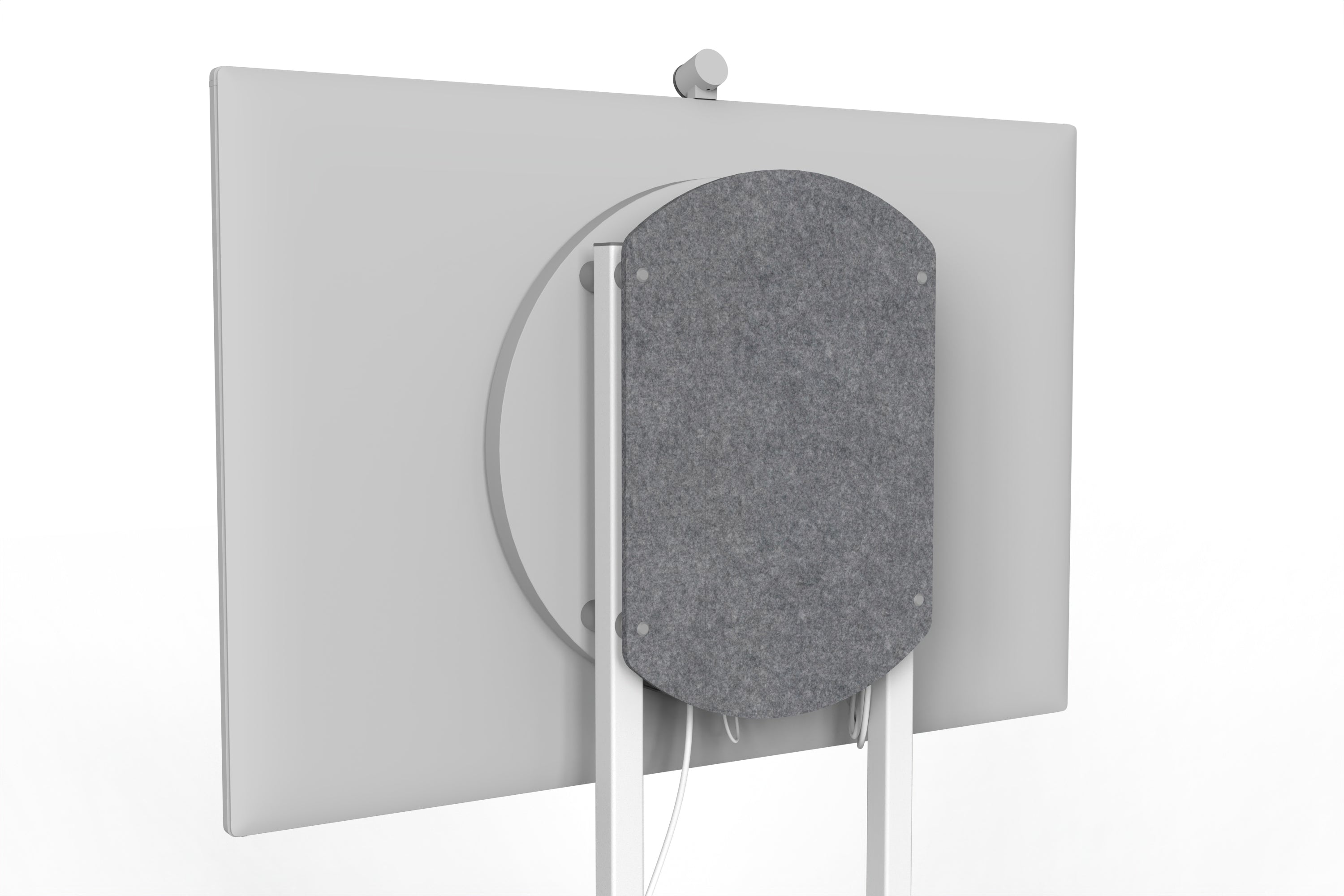 Heckler Rolling Stand for Surface Hub 3 in Armor finish.