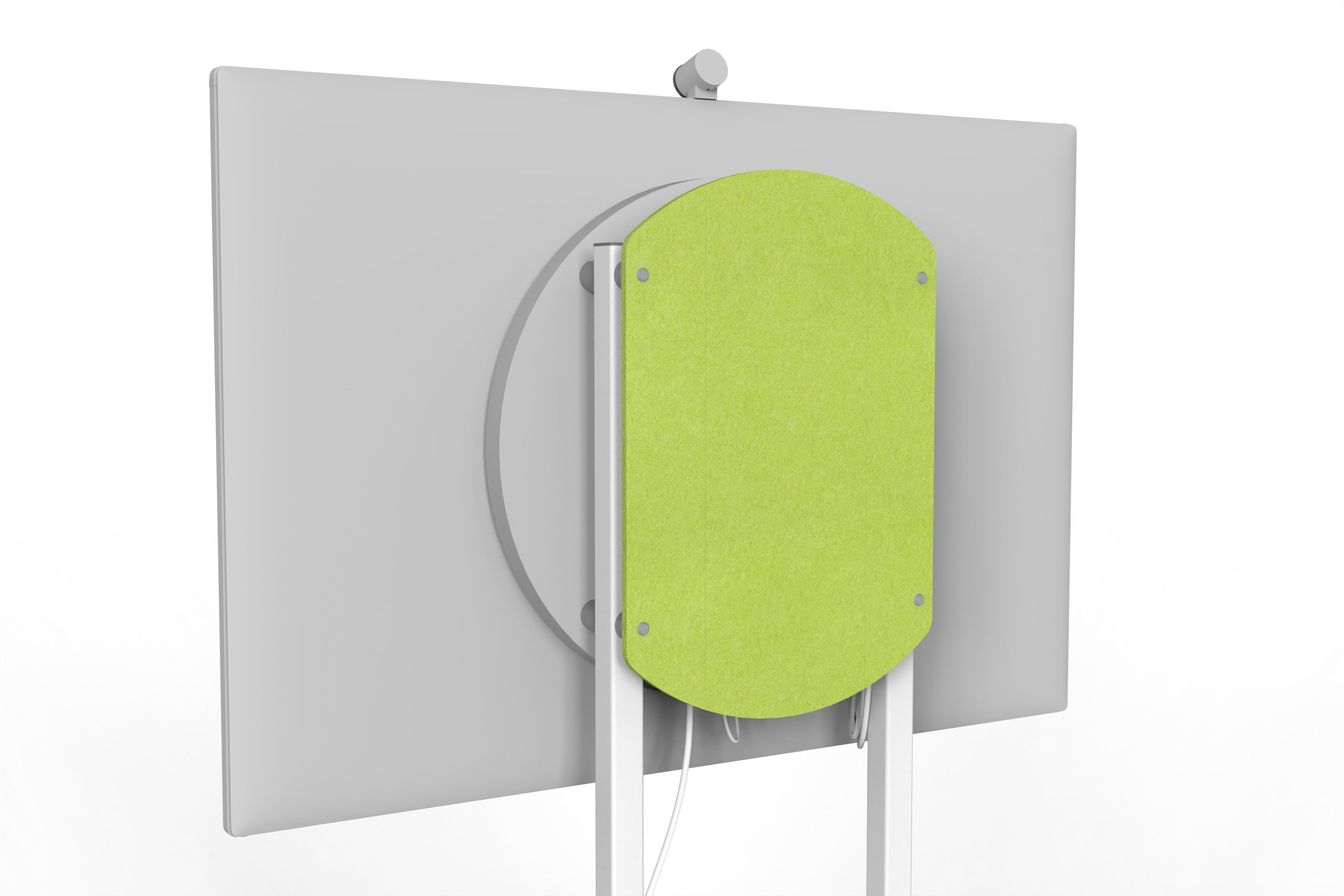 Heckler Rolling Stand for Surface Hub 3 in Kiwi finish.