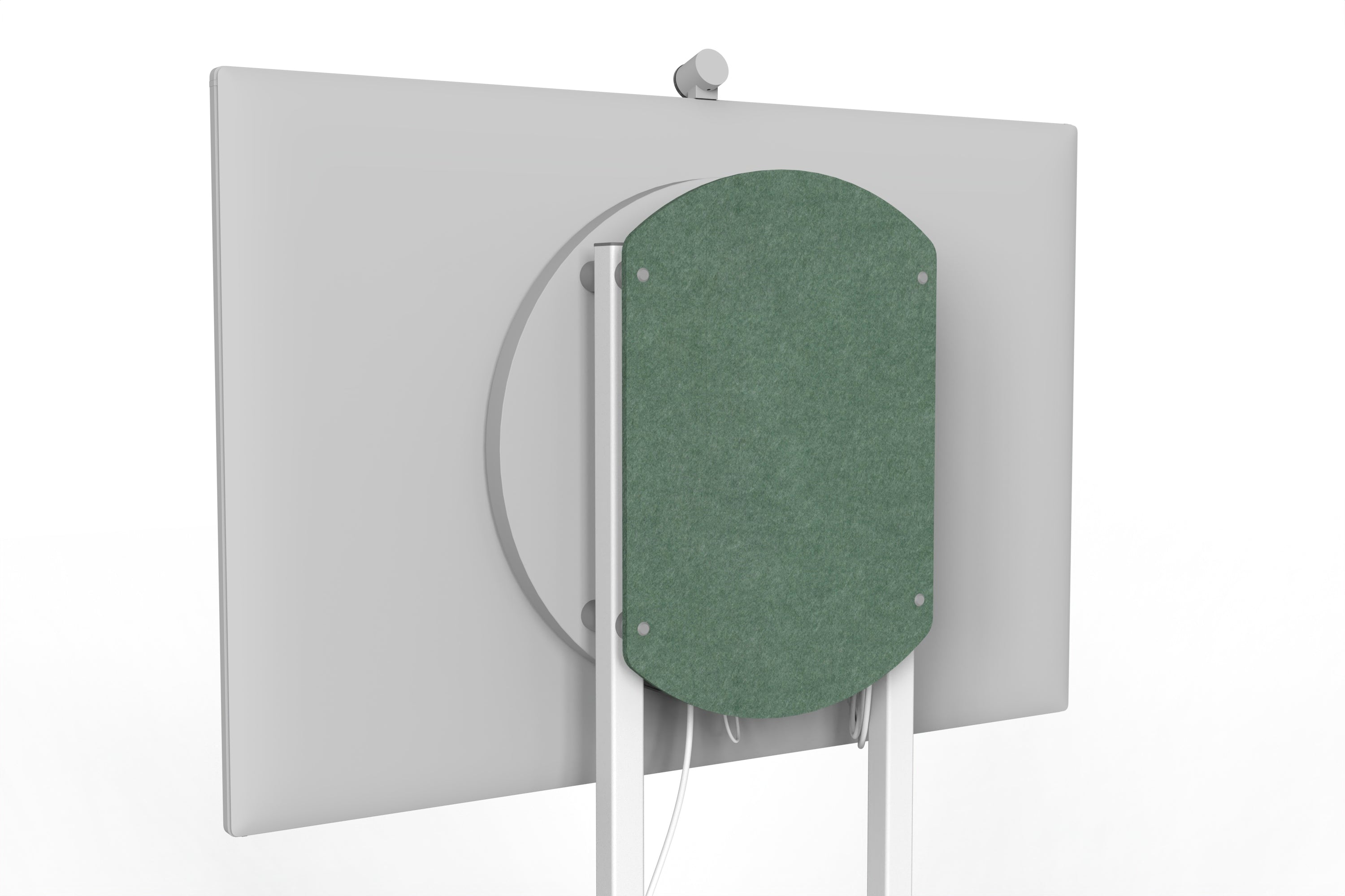 Heckler Rolling Stand for Surface Hub 3 in Palm finish.