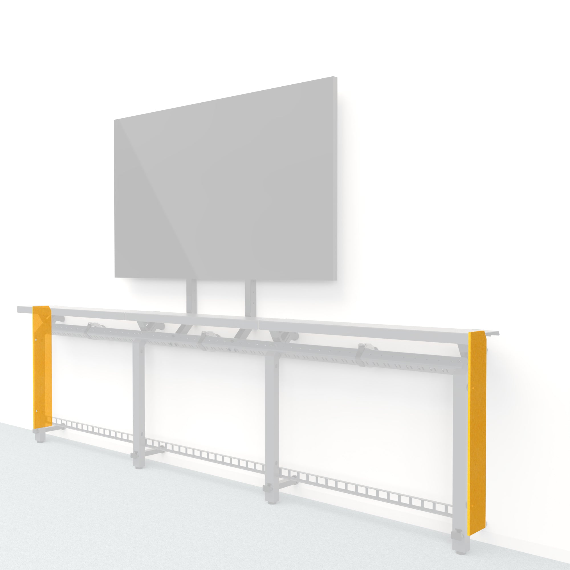 Heckler Framework Short End Cap in Citrine Felt Right — modular citrine yellow PET felt end panel for the Heckler Framework AV wall system.