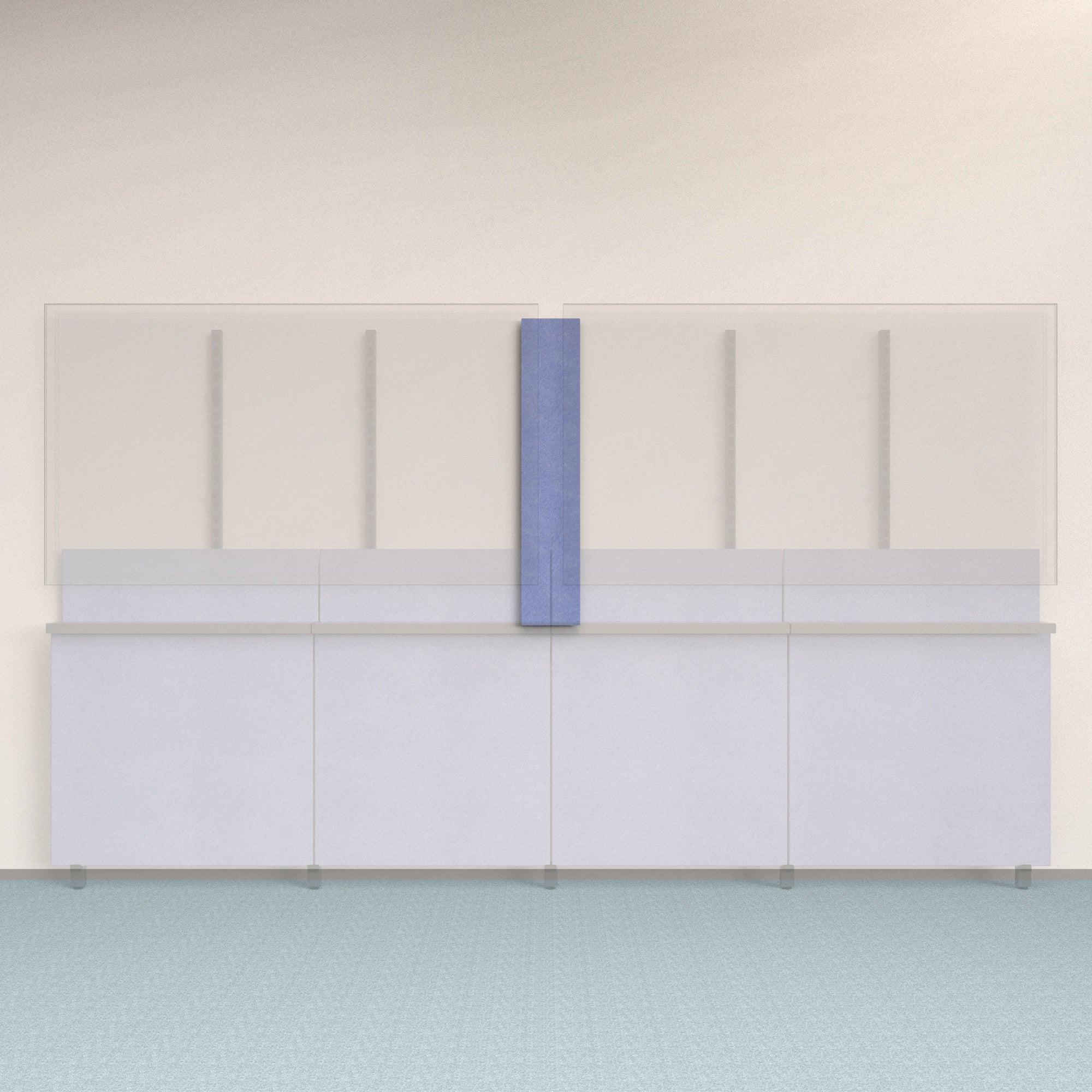 Framework Accent Wall Panel in Periwinkle finish.