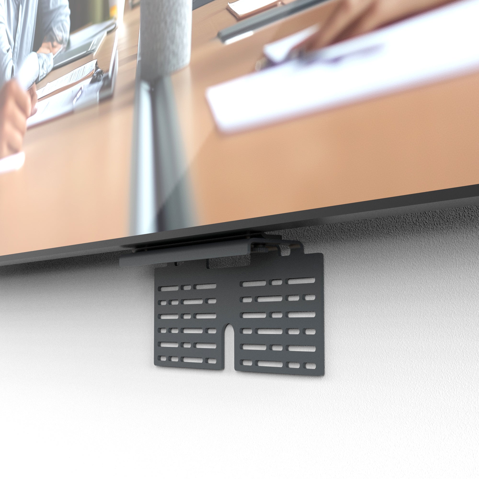 Heckler VESA Mount for Video Bars H597-BG, rear view showing VESA mounting pattern