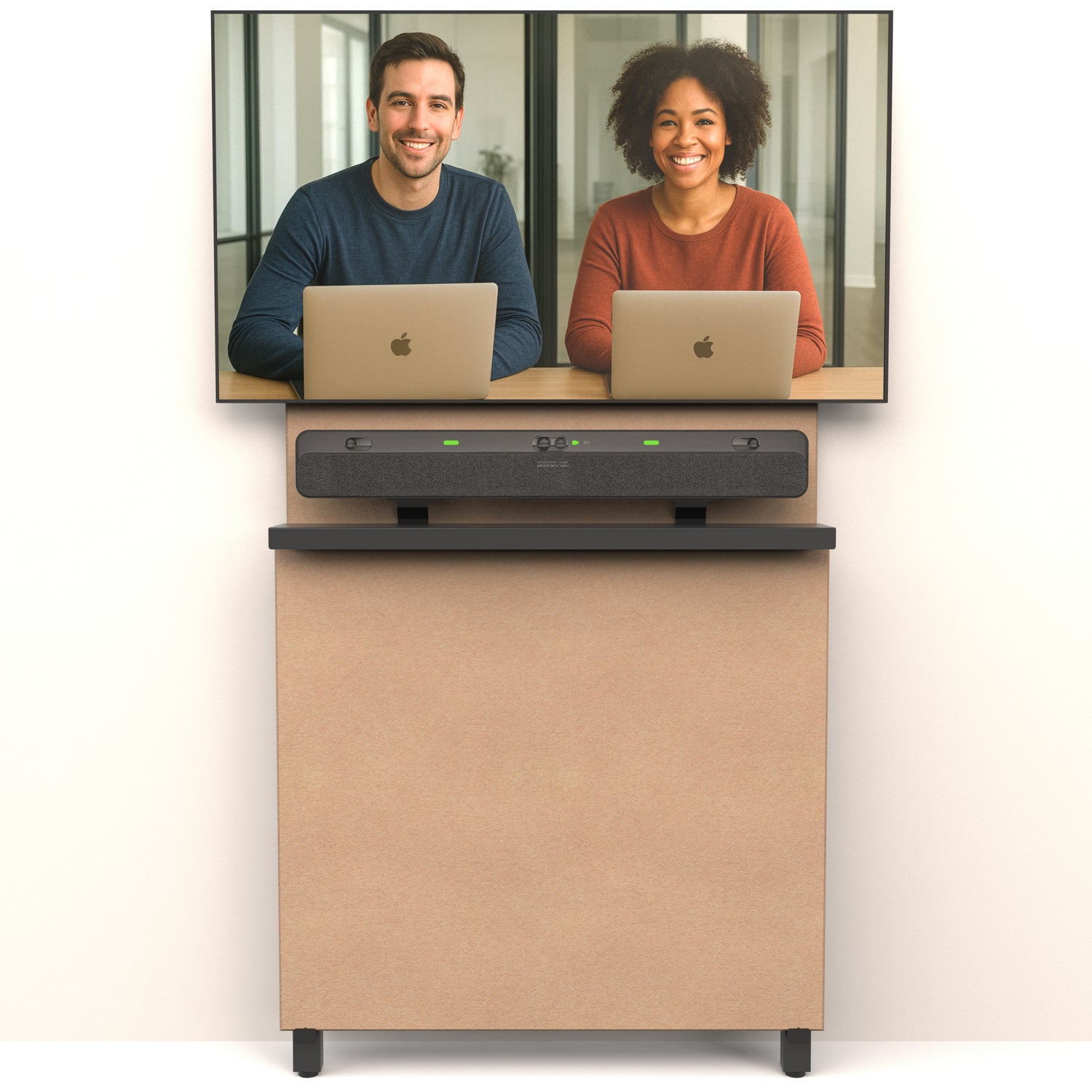 Universal Camera Mount holding a wide black video bar.