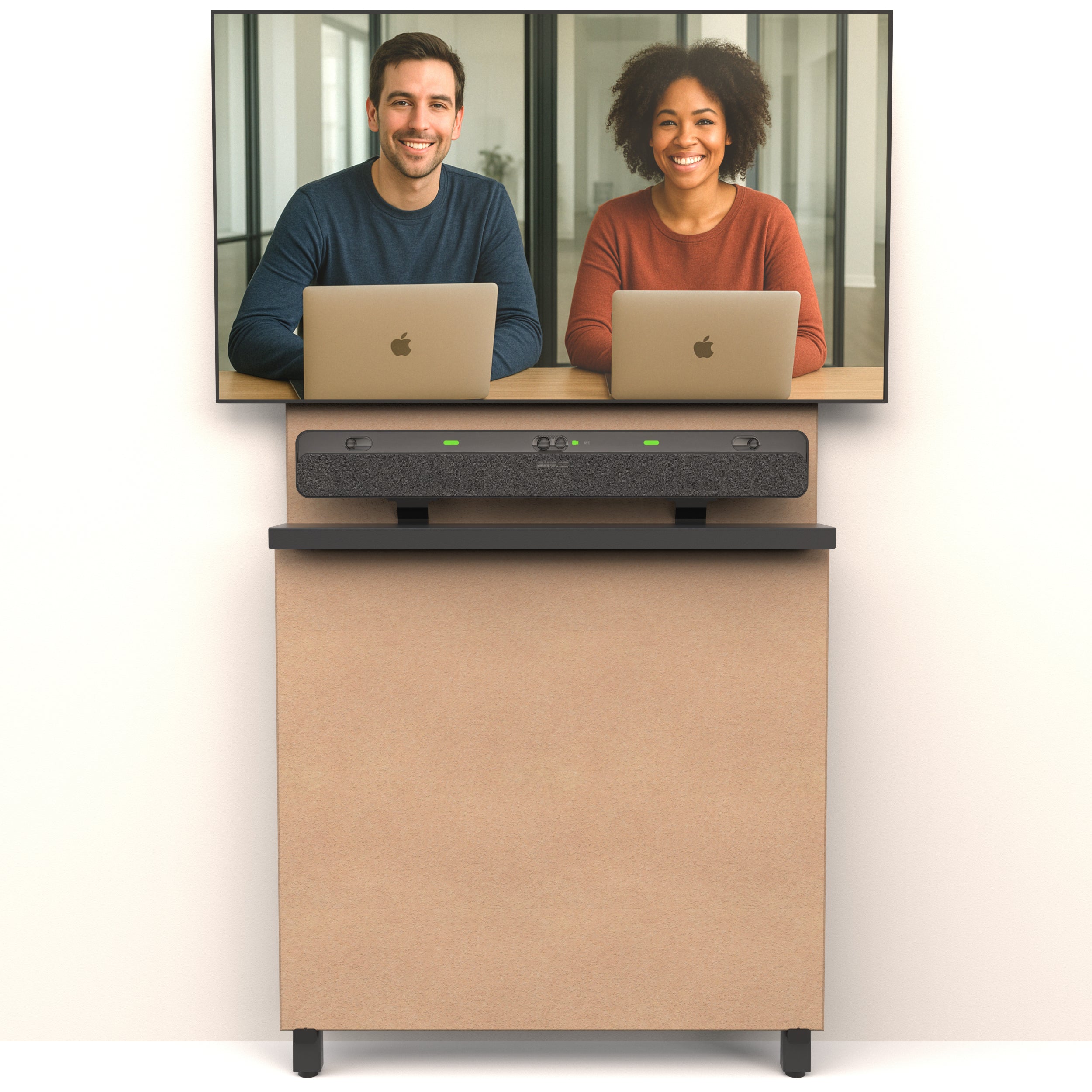 Universal Camera Mount holding a wide black video bar.