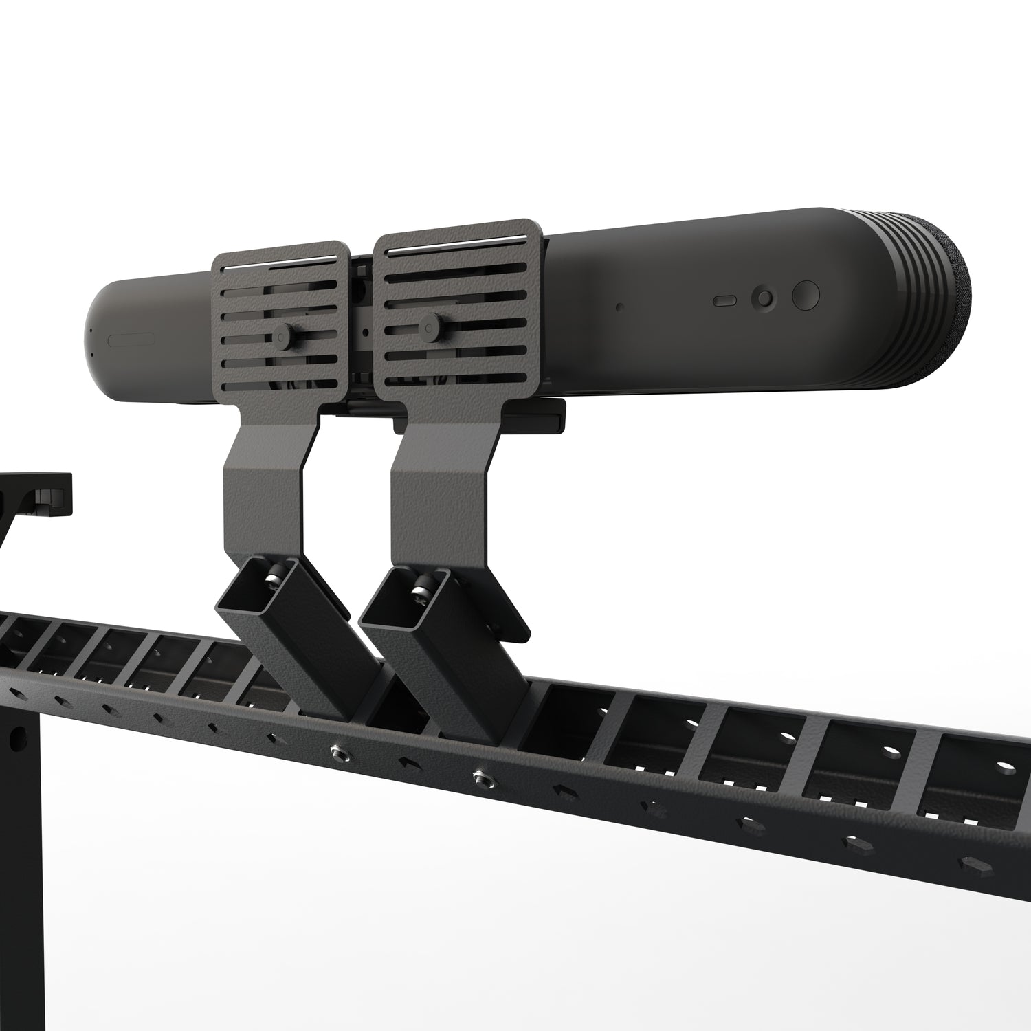 Rear view of Universal Camera Mount brackets on Framework.