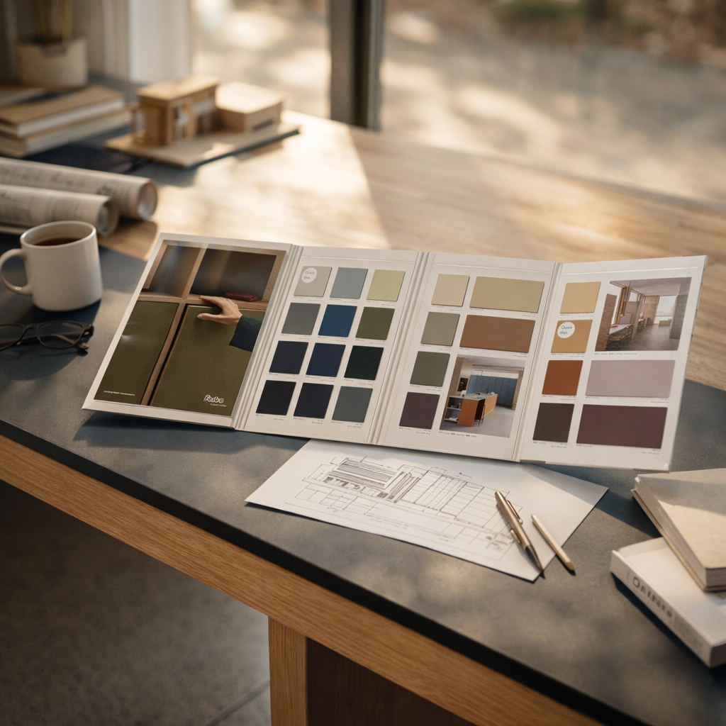 Heckler Forbo Furniture Linoleum Swatch Kit — full collection of natural linoleum color swatches with Quick Ship indicators