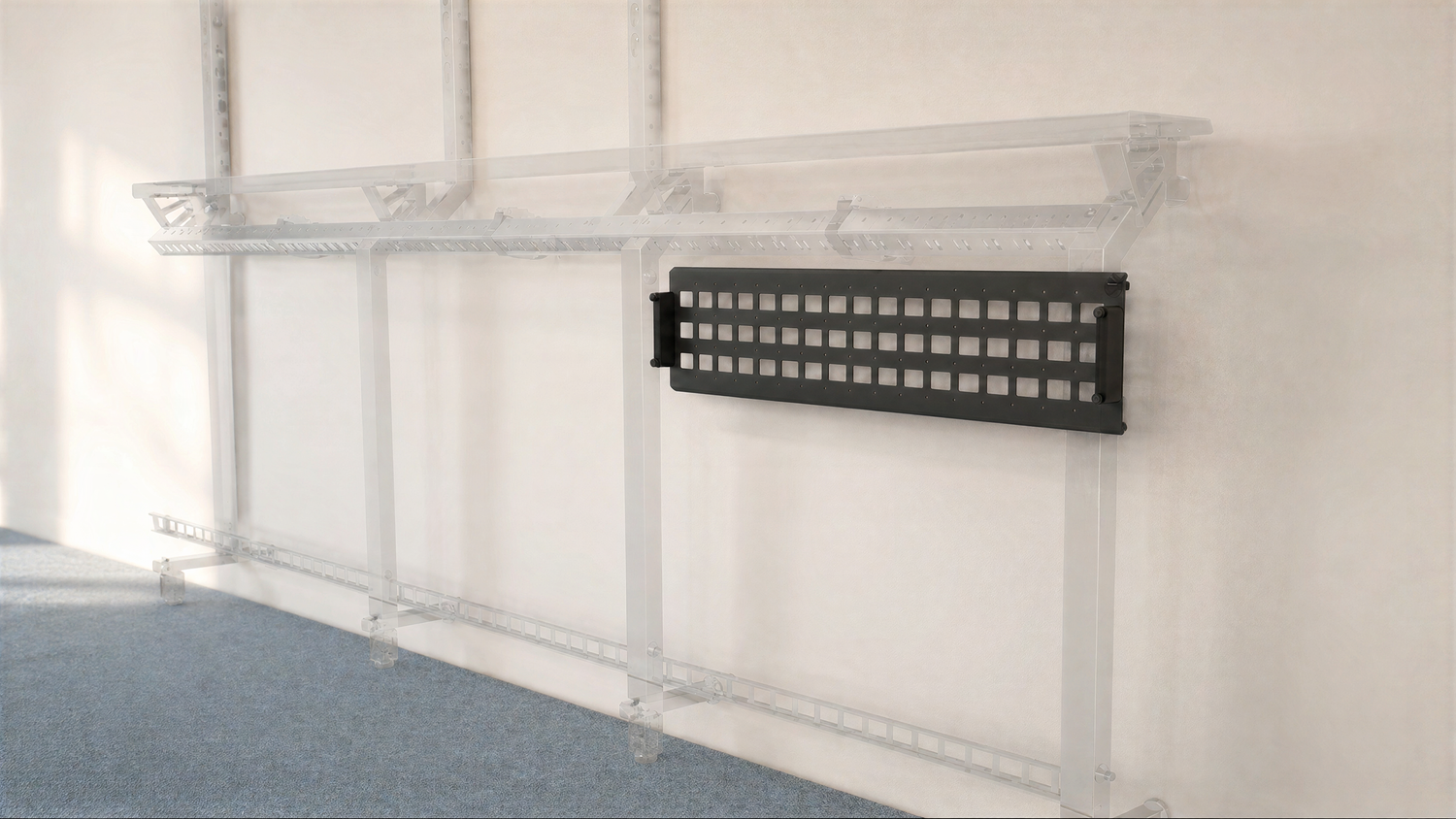 Framework Device Panel installed on a Framework wall.