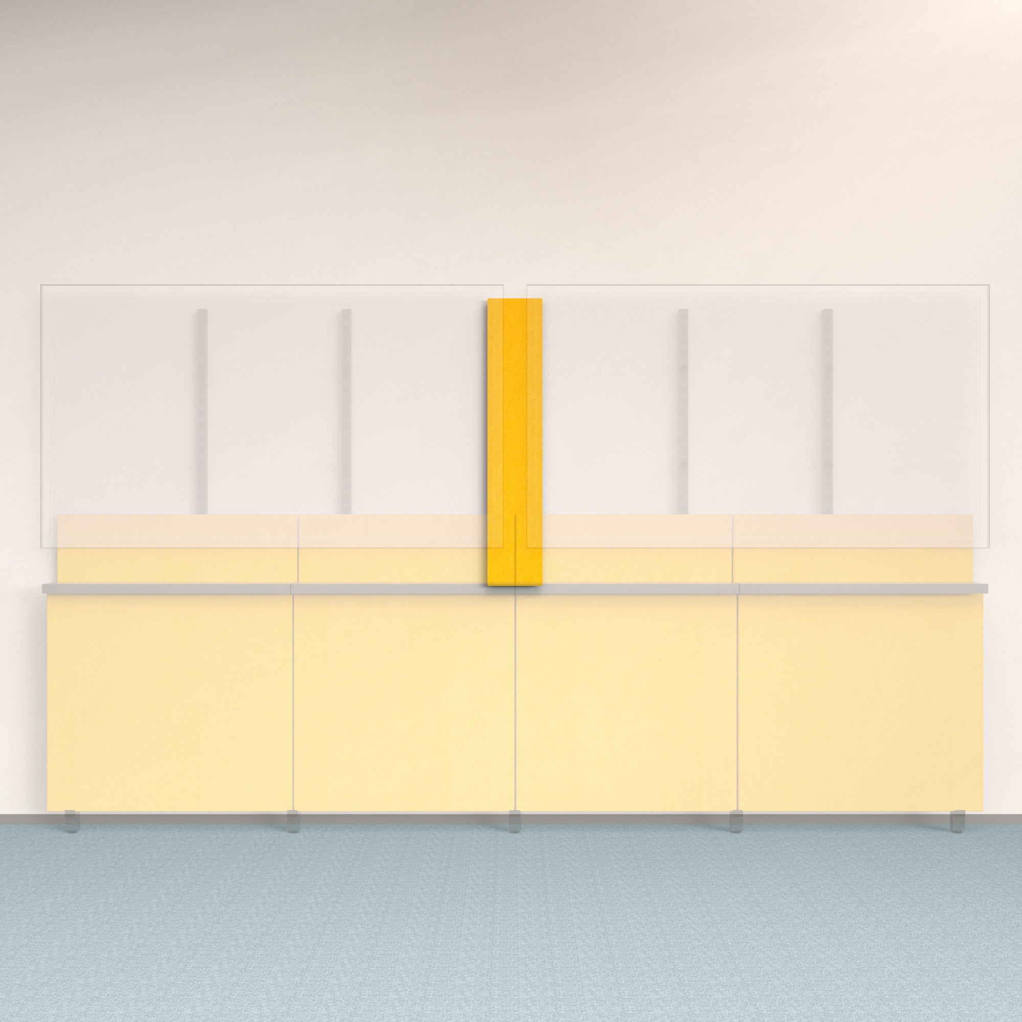 Framework Accent Wall Panel in Mustard finish.