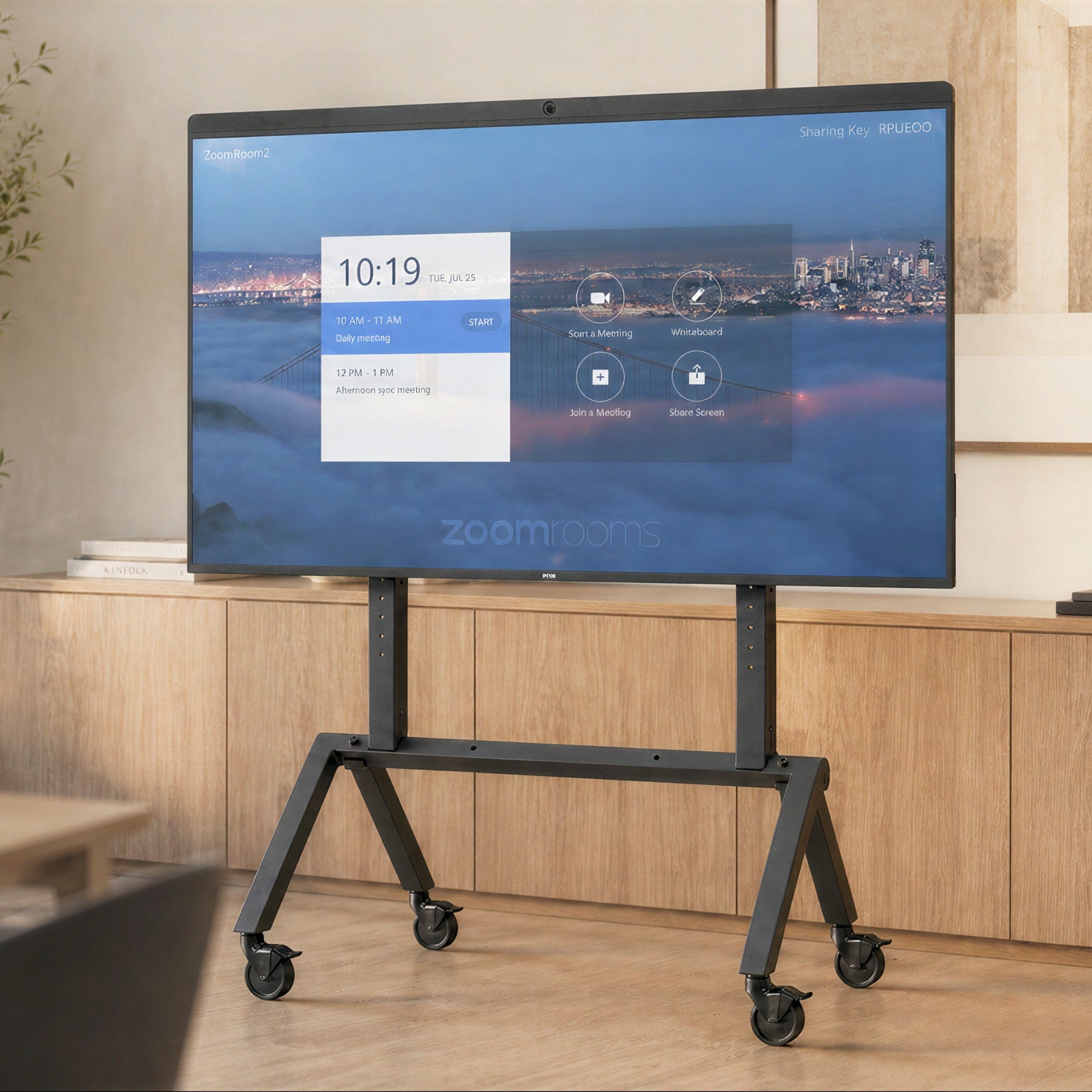 Heckler AV Cart for DTEN D7 75 product view.