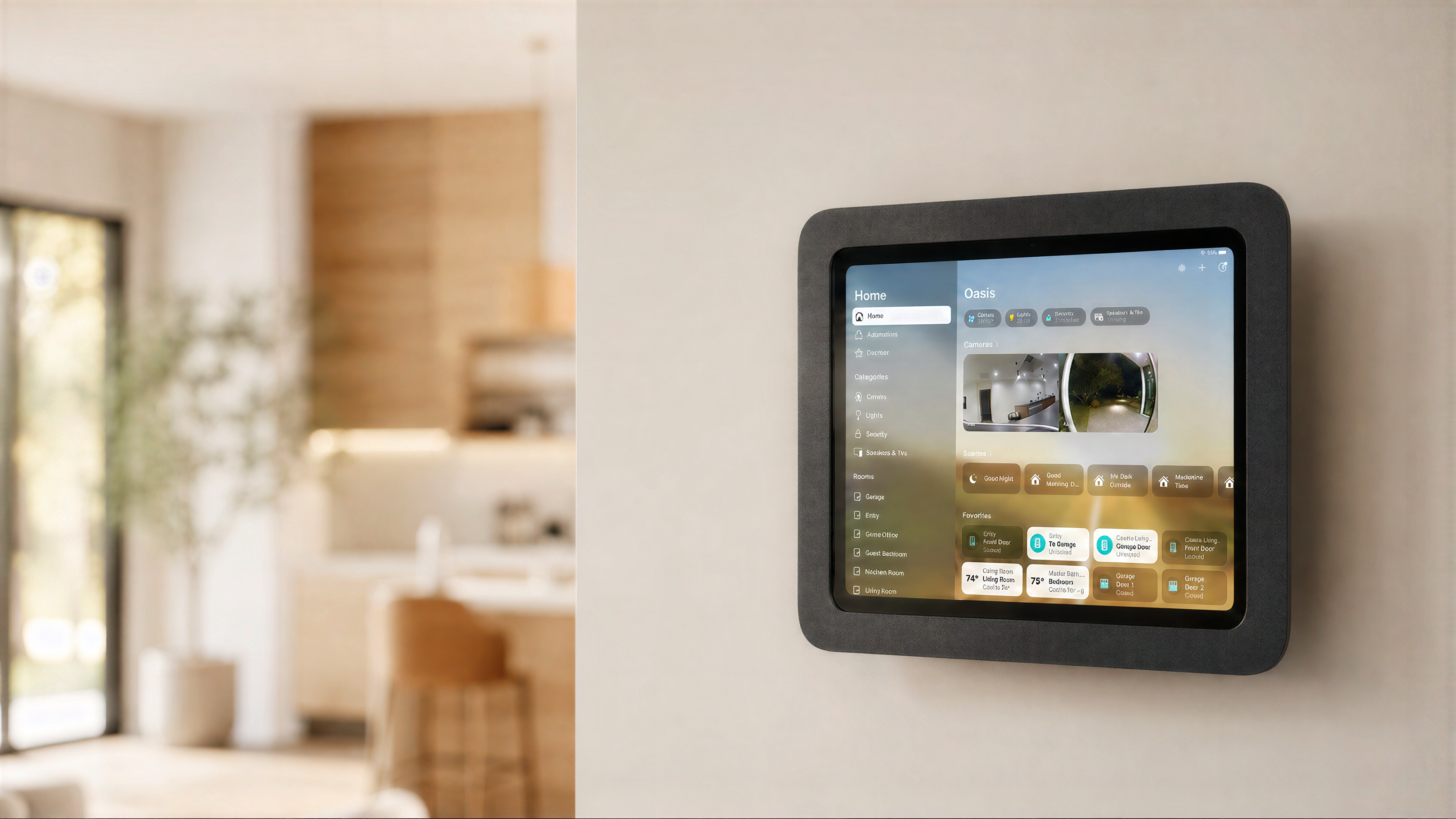 OnWall Mount for iPad 10th and 11th Generation installed on a wall.