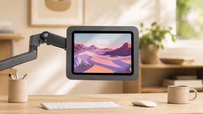VESA Mount for iPad 10th and 11th Generation installed on an arm.