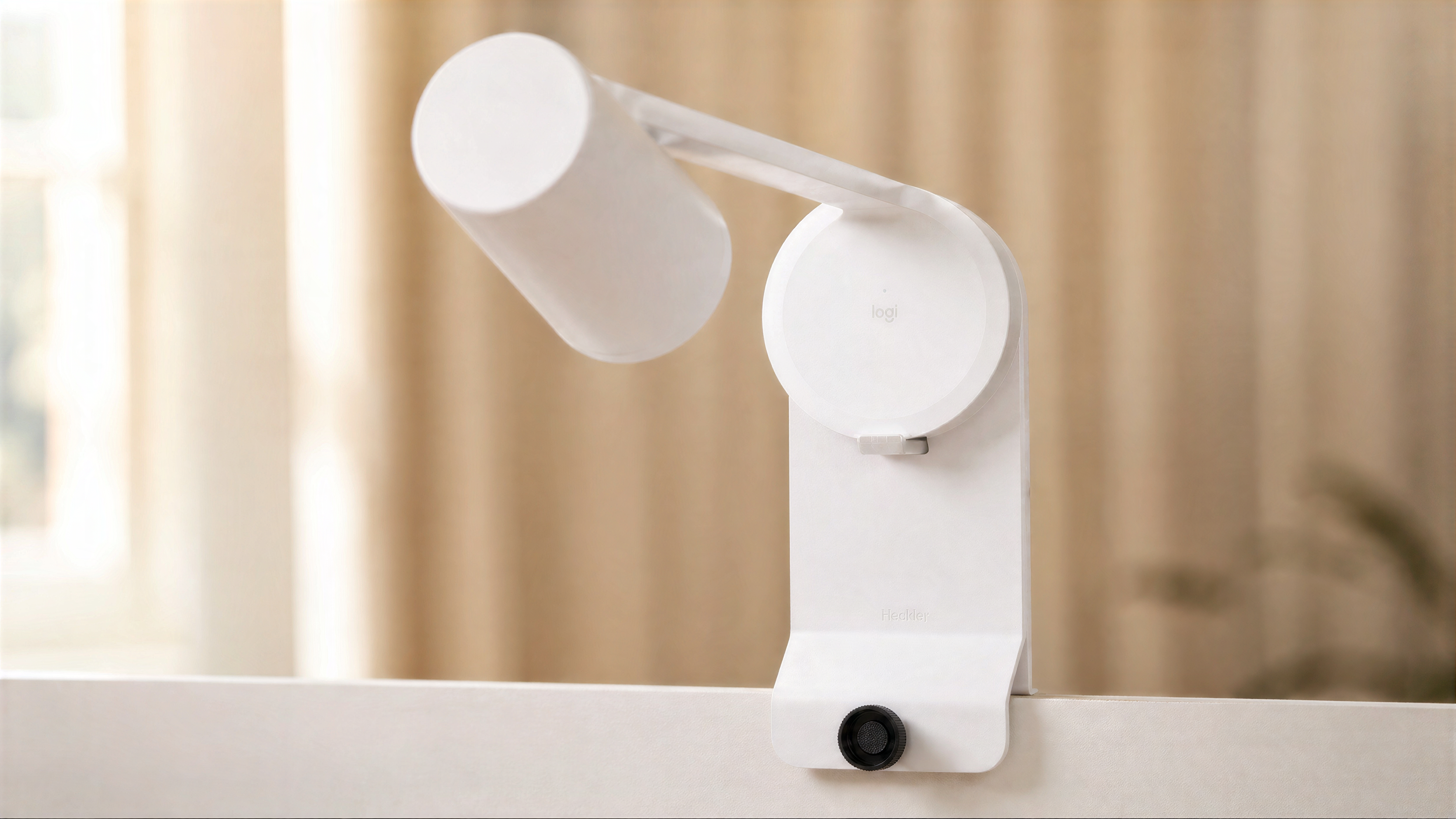 Whiteboard Mount for Logitech Scribe installed on a whiteboard.