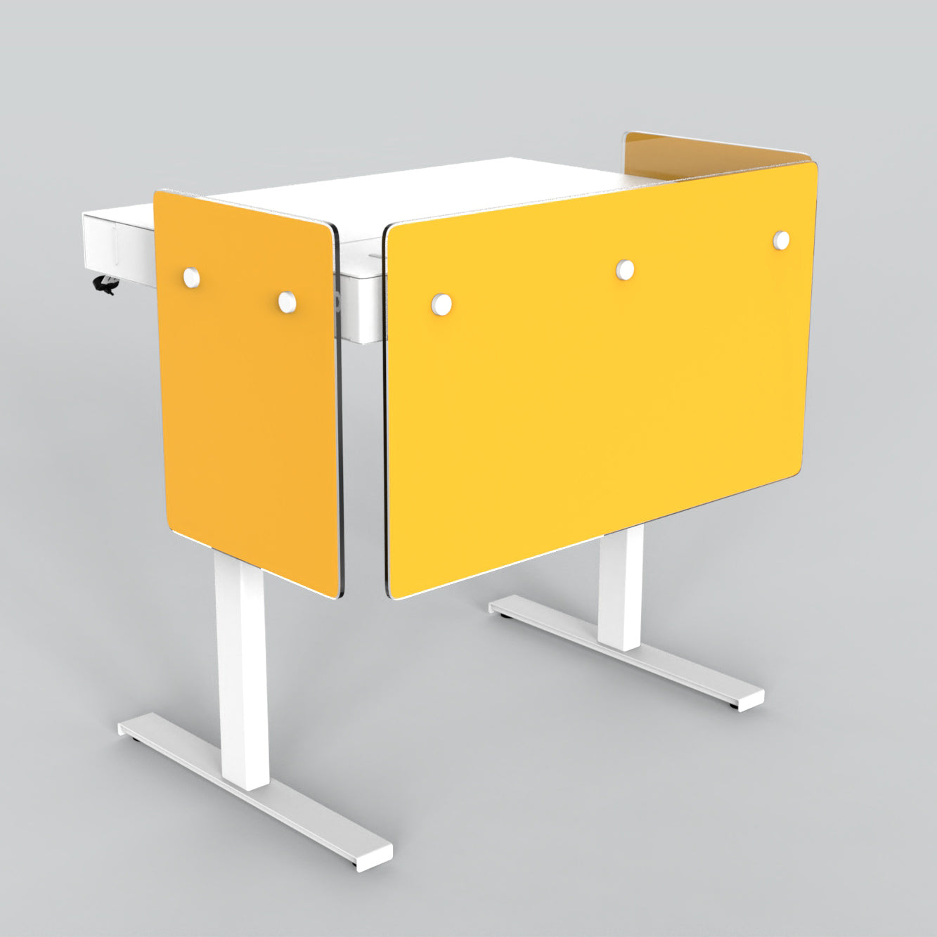 Premium Modesty Panel Set for Heckler Lectern 4U in Opaque Pantone PMS 123 C printed finish.