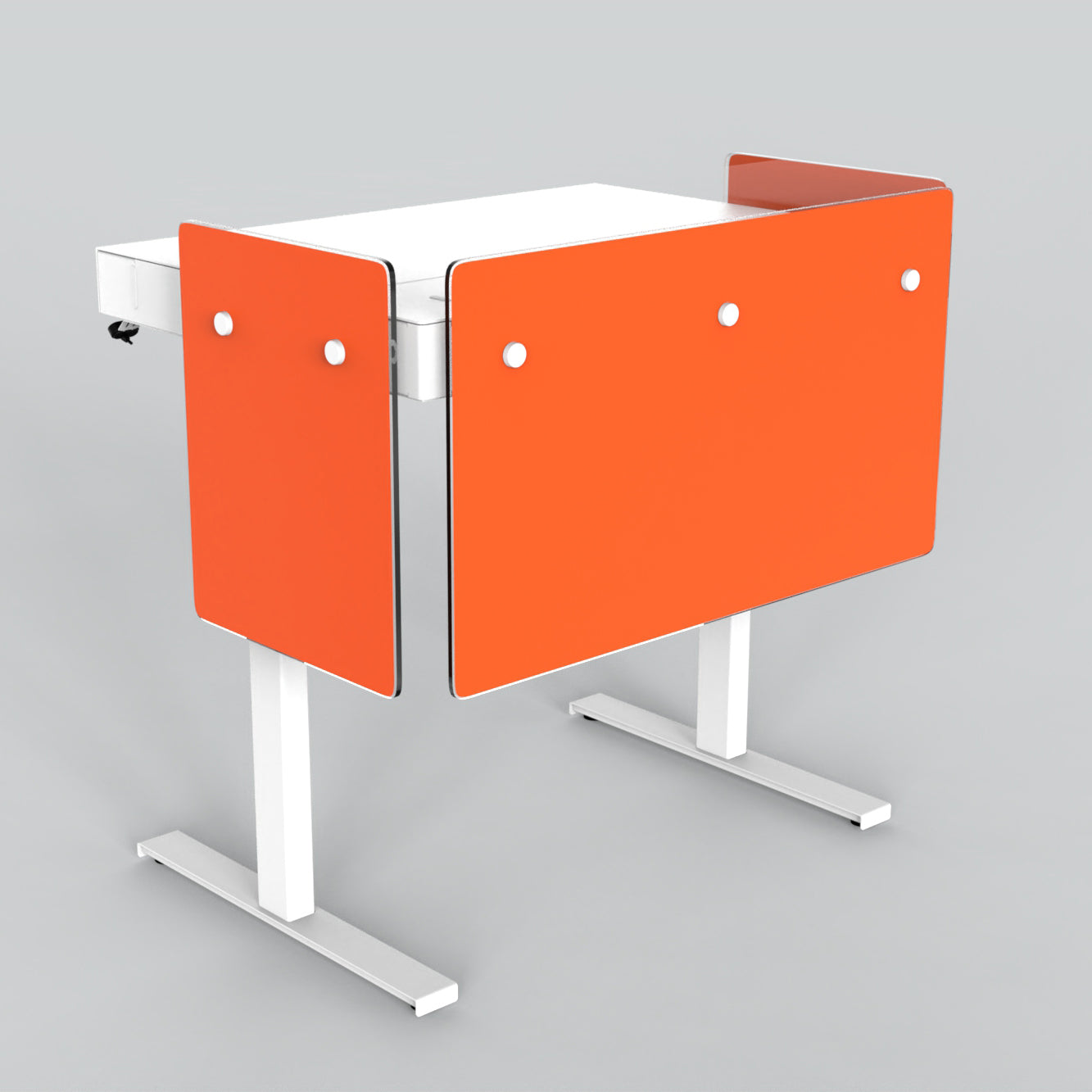 Premium Modesty Panel Set for Heckler Lectern 4U in Opaque Pantone PMS 165 C printed finish.