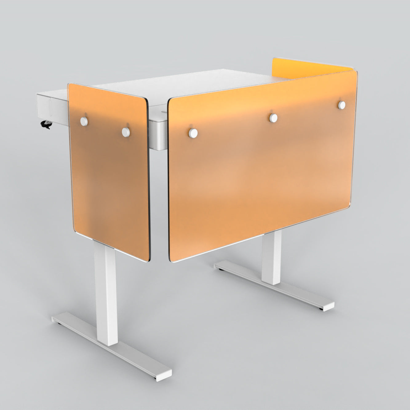 Premium Modesty Panel Set for Heckler Lectern 4U in Translucent Pantone PMS 1375 C printed finish.