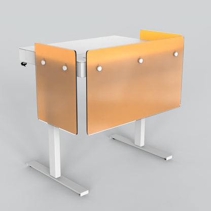Premium Modesty Panel Set for Heckler Lectern 4U in Translucent Pantone PMS 1375 C printed finish.