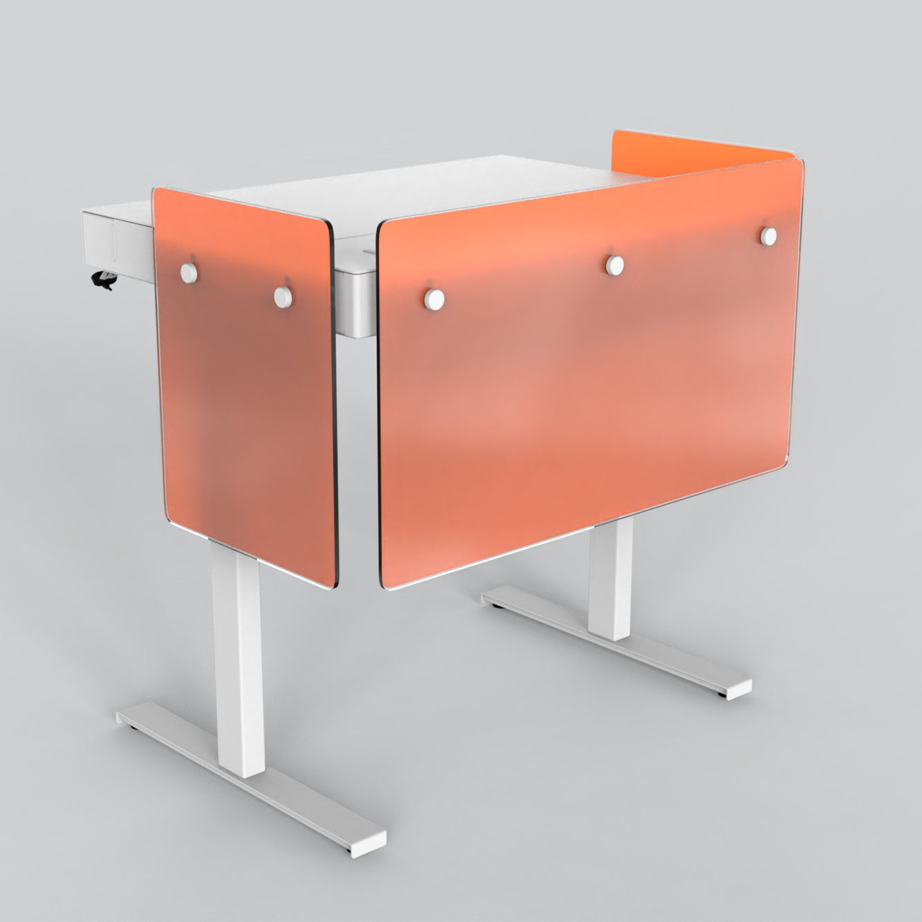 Premium Modesty Panel Set for Heckler Lectern 4U in Translucent Pantone PMS 165 C printed finish.
