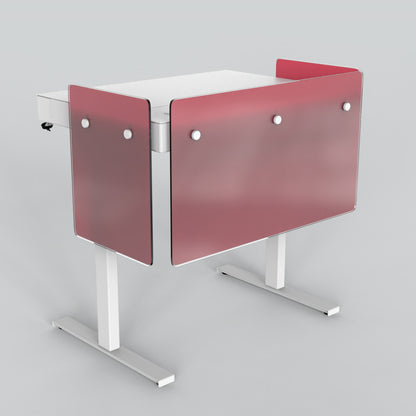 Premium Modesty Panel Set for Heckler Lectern 4U in Translucent Pantone PMS 201 C printed finish.