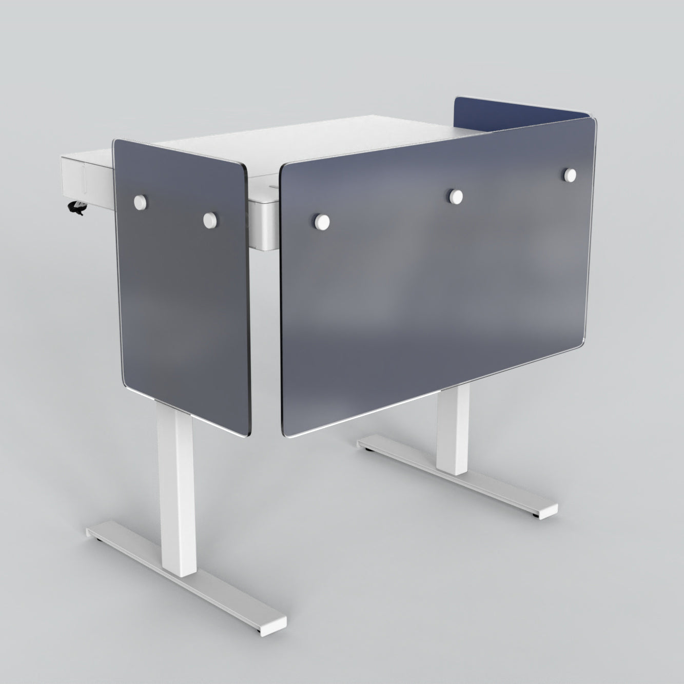 Premium Modesty Panel Set for Heckler Lectern 4U in Translucent Pantone PMS 282 C printed finish.