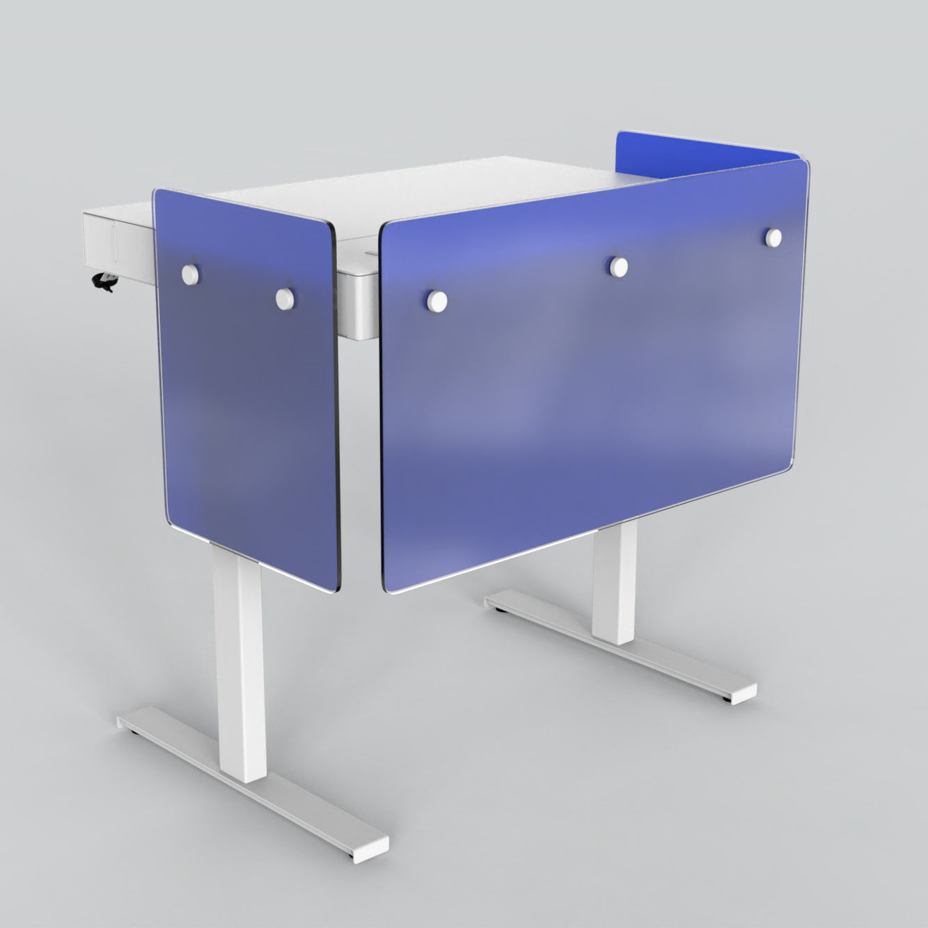 Premium Modesty Panel Set for Heckler Lectern 4U in Translucent Pantone PMS 286 C printed finish.