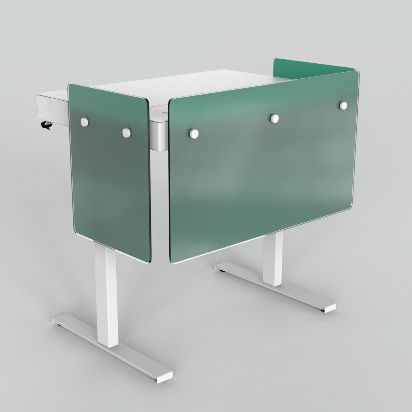 Premium Modesty Panel Set for Heckler Lectern 4U in Translucent Pantone PMS 3298 C printed finish.