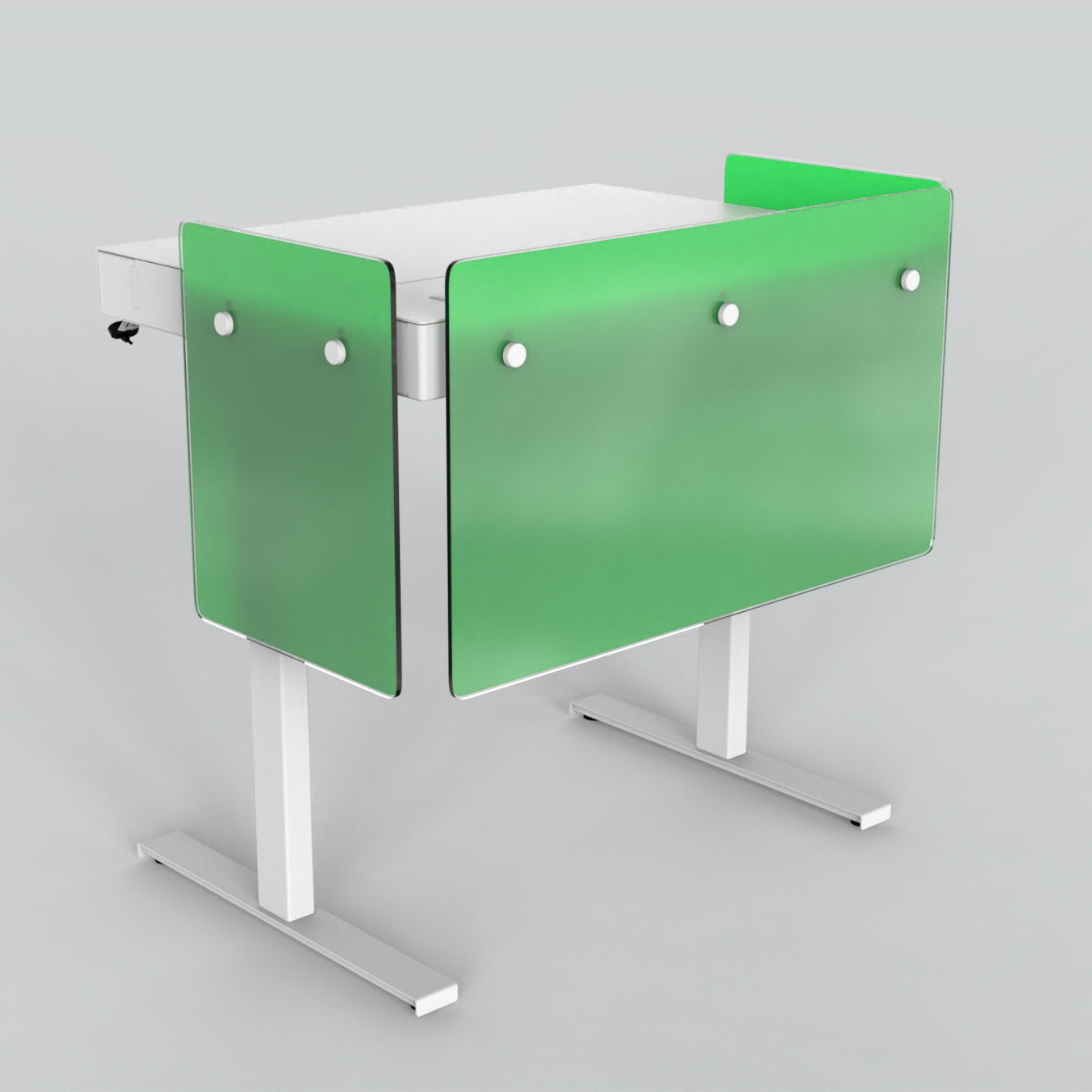 Premium Modesty Panel Set for Heckler Lectern 4U in Translucent Pantone PMS 354 C printed finish.