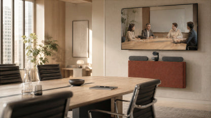 Heckler AV Credenza 4U installed in a boardroom.