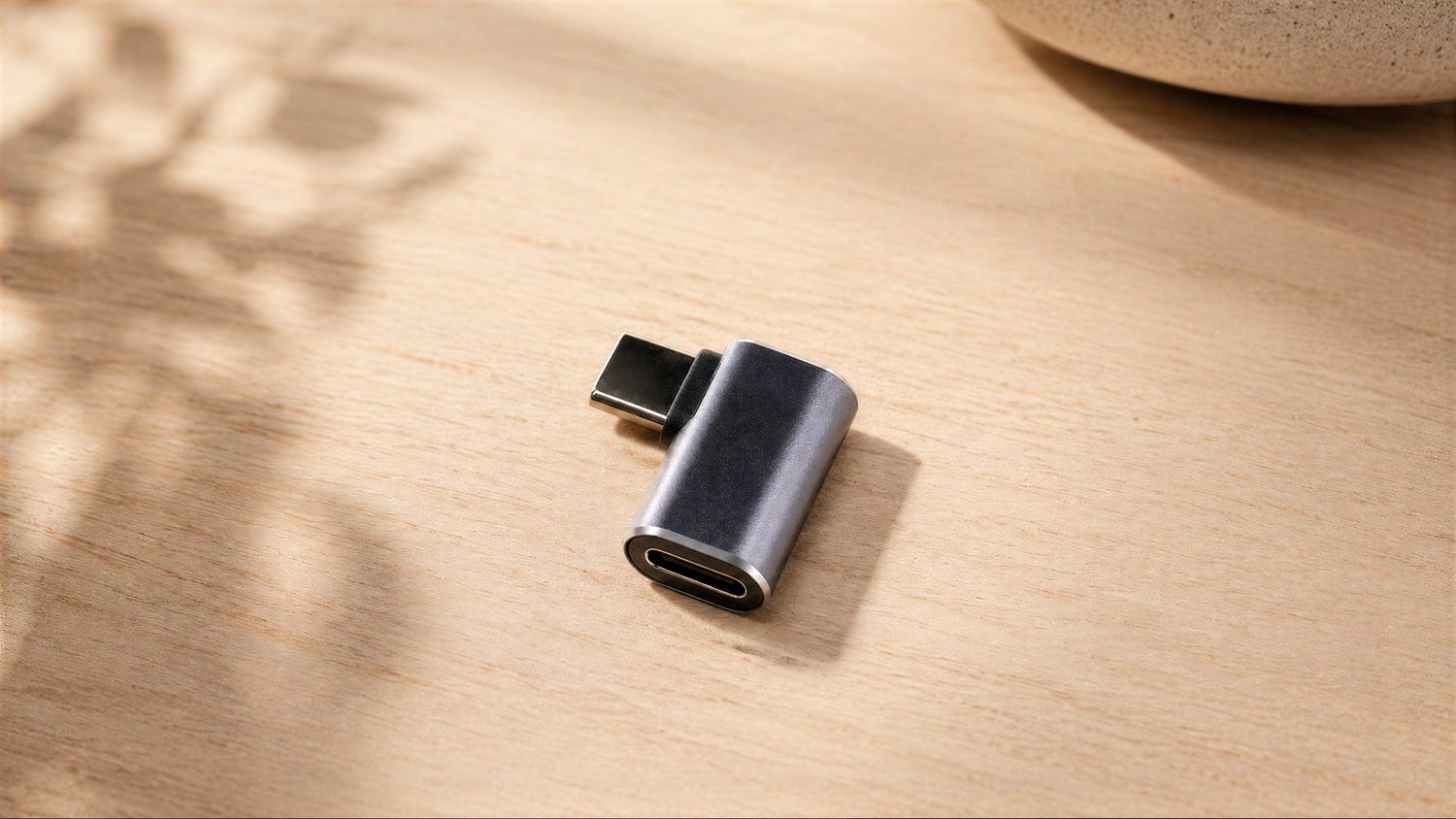 USB-C Right Angle Adapter connector detail.